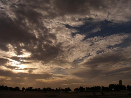 Dramatischer Abendhimmel in Tunesien